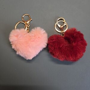 BUY NOW 1 PCS Fluffy Heart Keychain Bag Charm